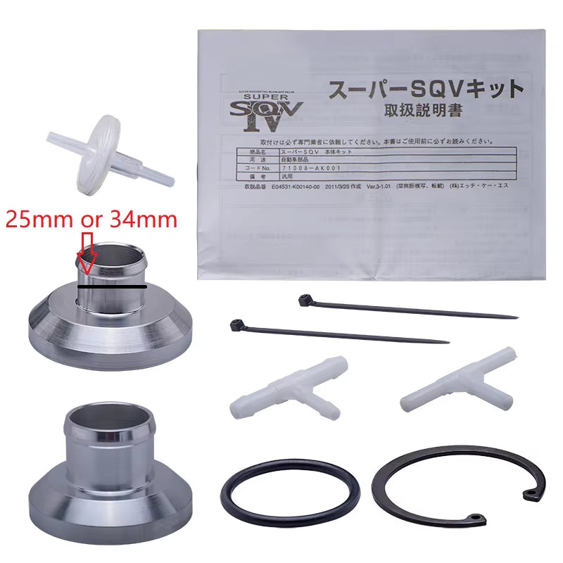 HKS Universal Blow off Valve BOV Turbo Performance Parts Original Box SQV 4 Sequential Blow Dump Blow off Adaptor