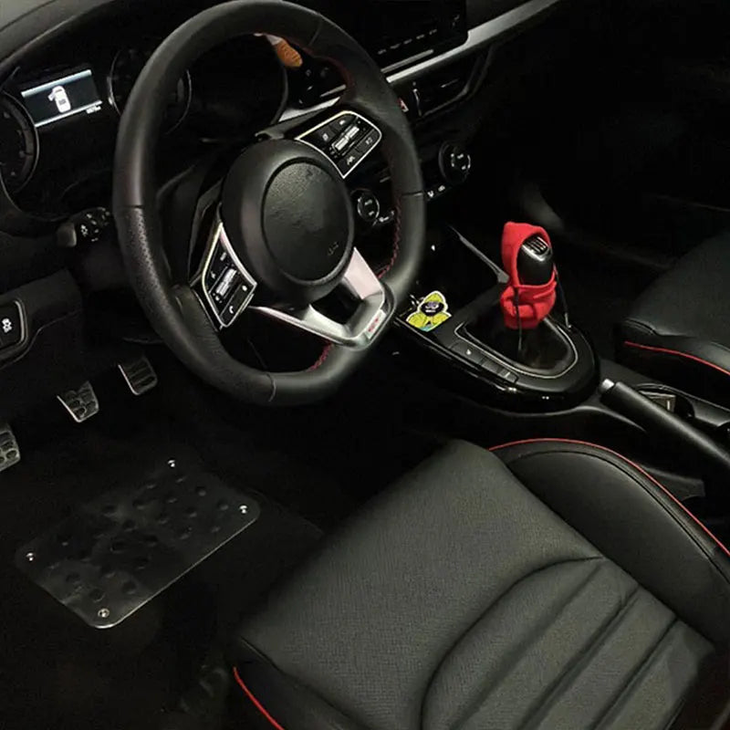 Hoodie Car Gear Shift Knob Cover Manual Handle Change Lever Cover for Hyundai N Line Nline Tucson Kona Sonata Veloster I30 I20