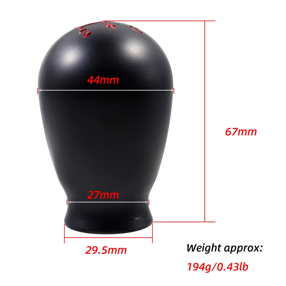 5/6 Speed Gear Shifter Lever Head Knob for Honda Civic Type R FK8 FL5 Fit GD3 GK5 GE8 GR9 Tear Drop Shape Manual Transmission