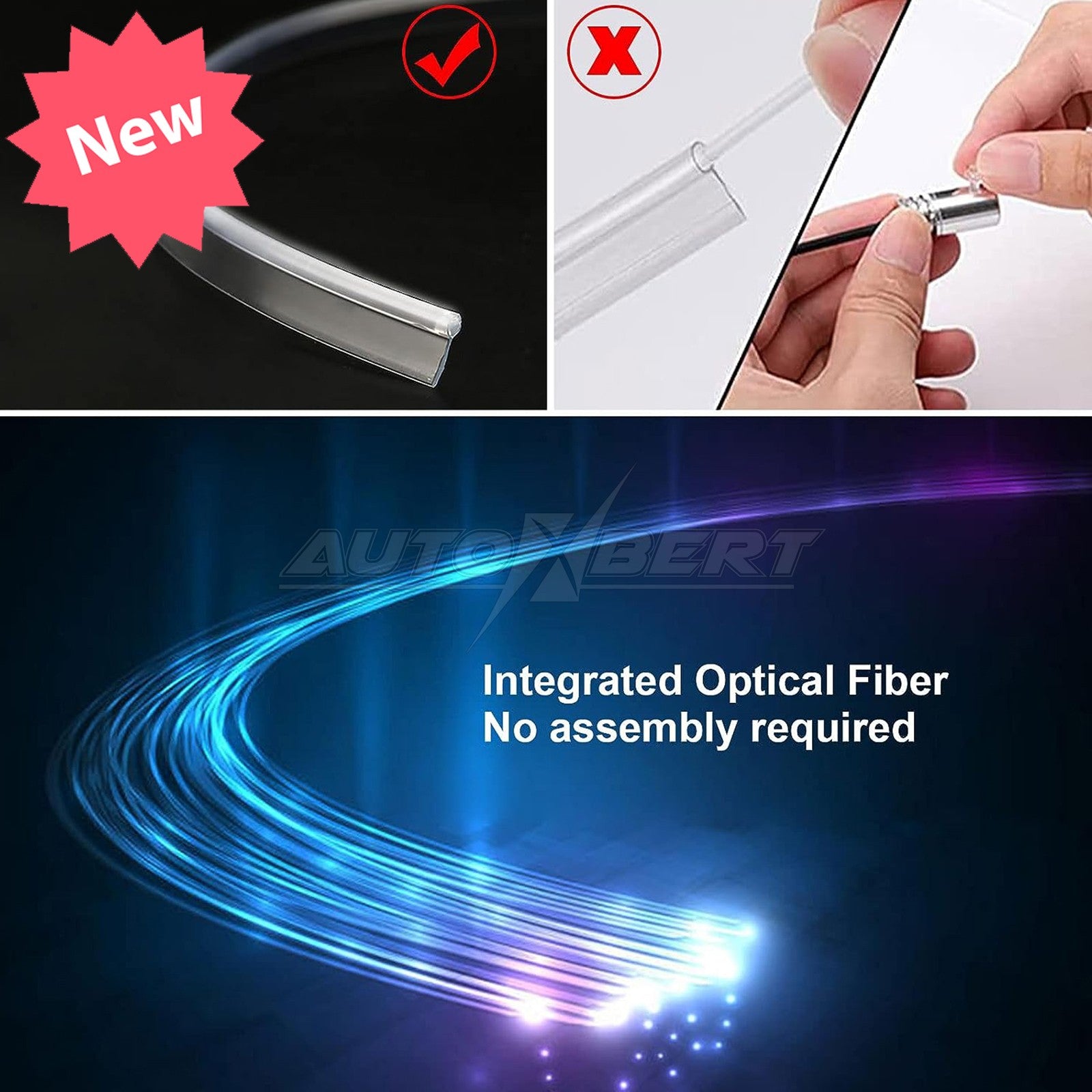 LED Car Interior Strip Light Atmosphere Neon Glow App-Control Ambient Light Kit