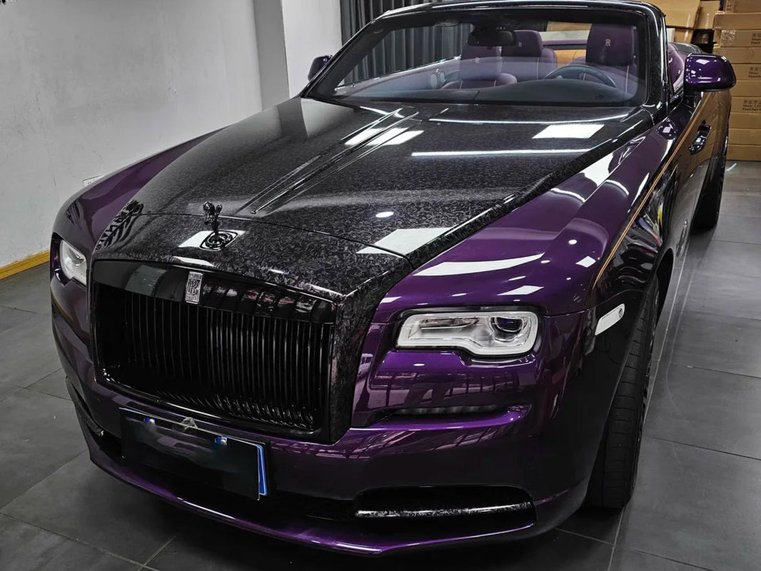 Glossy Laser Forged Carbon Fiber Vinyl Wrap Self Adhesive Car Sticker Waterproof Auto Glossy Vinyl Carbon Film for Car Decal