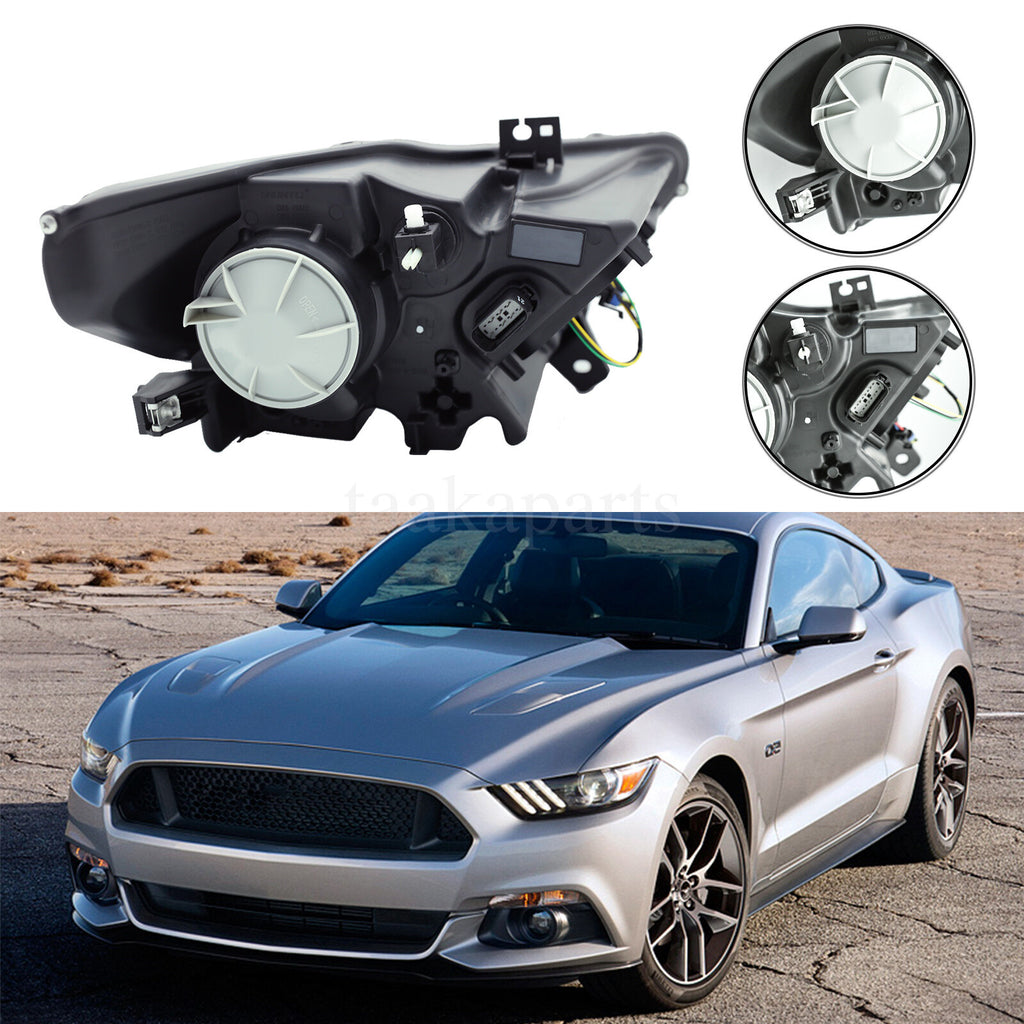 Front Left Headlight Hid/Xenon for 2015 2016 2017 Ford Mustang Driver W/LED DRL