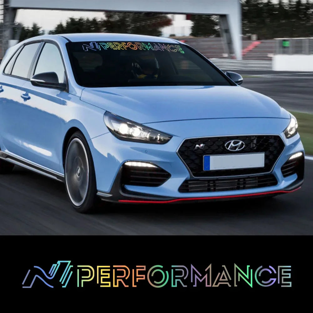 N Performance Car Windshield Sticker for Hyundai I20 I30 IONIQ 5 N N-Line Racing Style Vinyl Decor Decal Auto Tuning Accessories