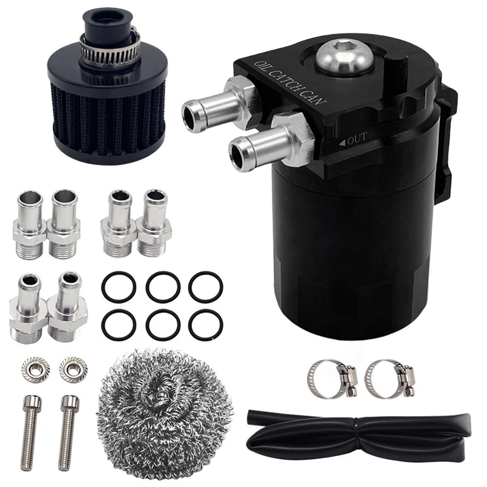 Oil Dipstick Hole Breathable Kettle with Breather Filter Universal Fuel Tank 300Ml Tank Separator Aluminum Alloy