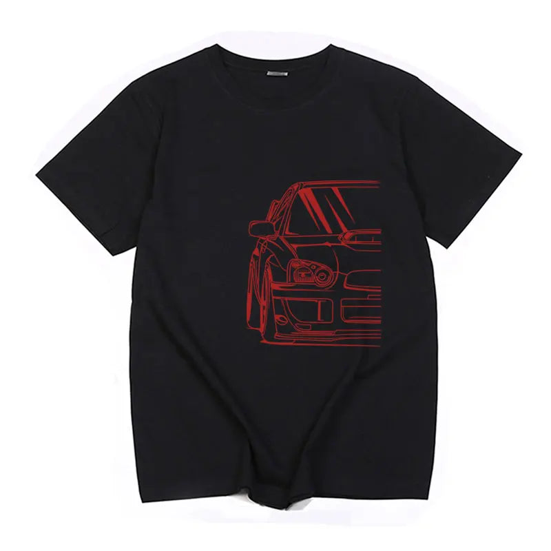 Fashion Hot Salejapanese Classic Car Wrx Sti JDM TUNER CAR APPAREL TURBO SUBIE IMPREZZA AUTOMOTIVE T-SHIRT Cotton O Neck Top Tee