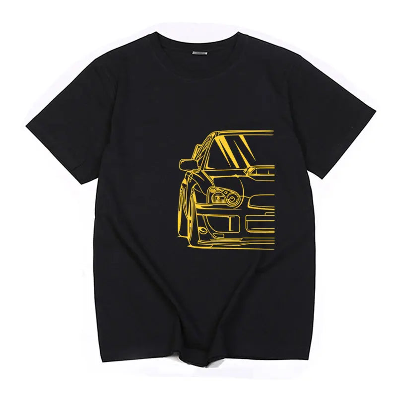 Fashion Hot Salejapanese Classic Car Wrx Sti JDM TUNER CAR APPAREL TURBO SUBIE IMPREZZA AUTOMOTIVE T-SHIRT Cotton O Neck Top Tee