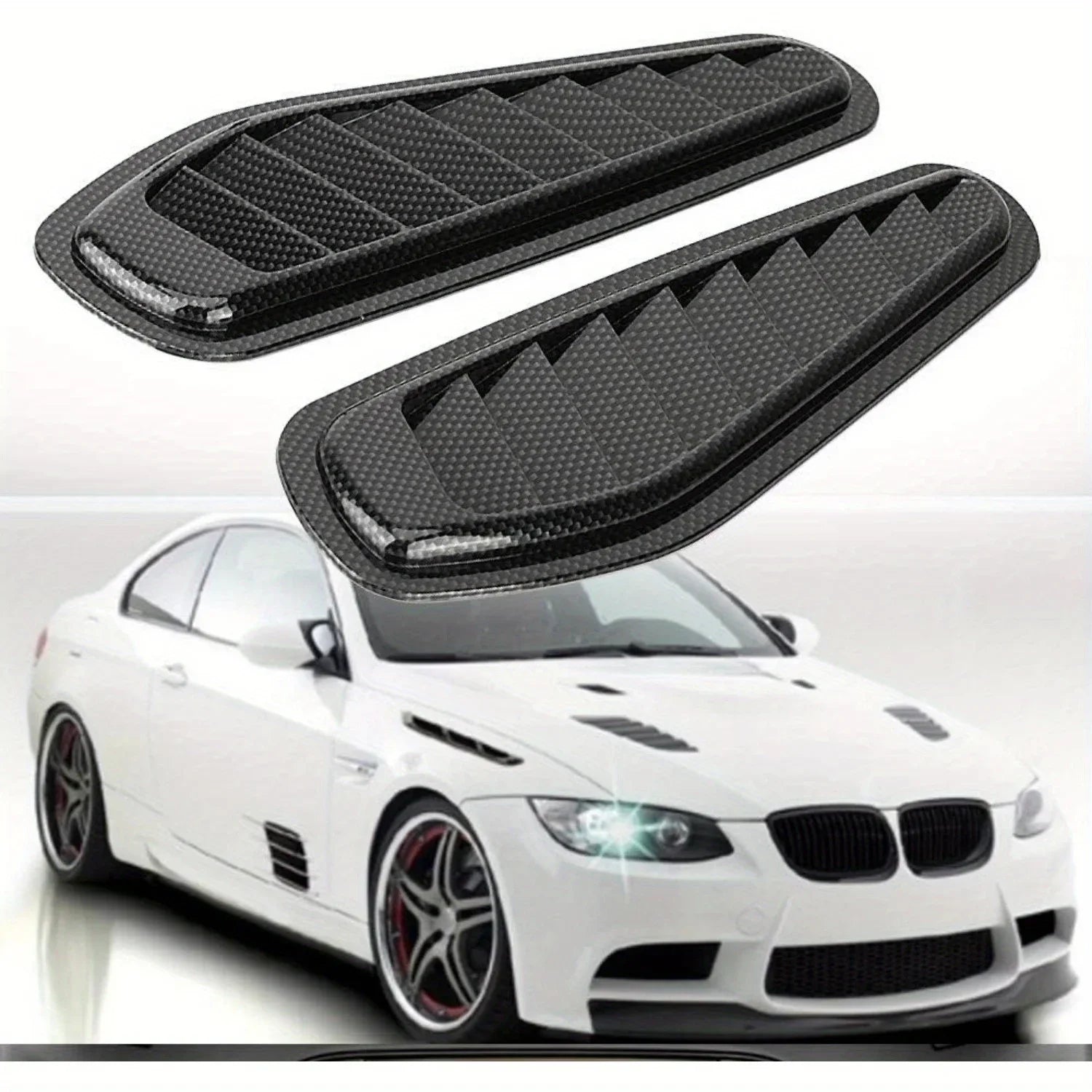 Airflow Intake Cover Car Airflow Intake Decoration Spoon Engine Hood Ventilation Cover Universal Airflow Vent Protection Cover