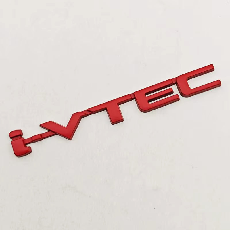 Car Accessories Styling Logo I-Vtec Badge Metal Fender Side Emblem Decals for Honda Civic Si Type R Accord CRV Acura TSX RSX Fit