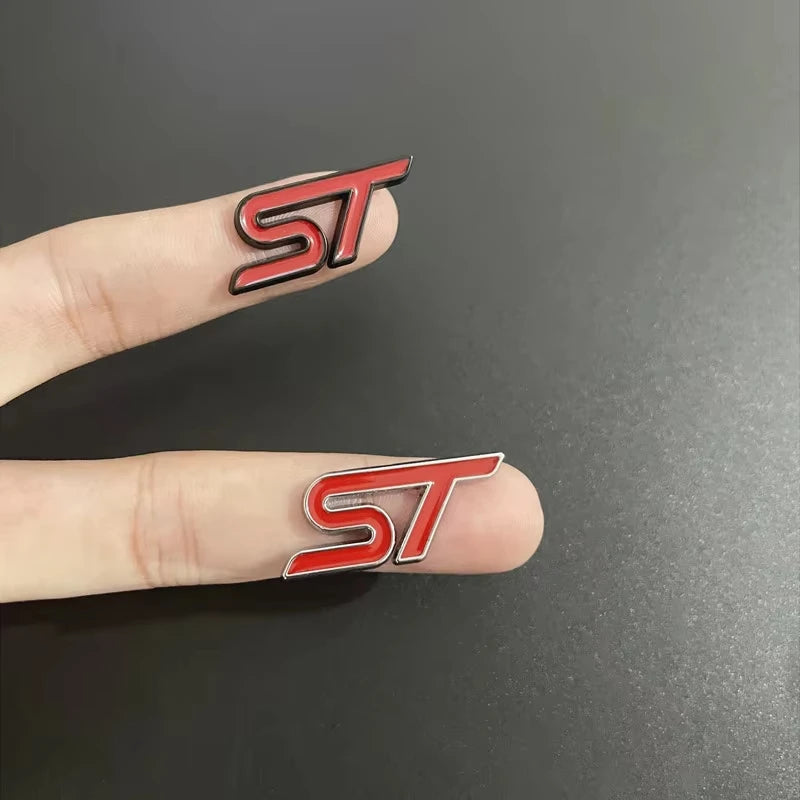 3D Metal ST Logo Car Steering Wheel Emblem Sticker for Ford Focus 2 3 K2 MK3 MK7 Kuga Puma Explorer Edge Fiesta ST Accessories