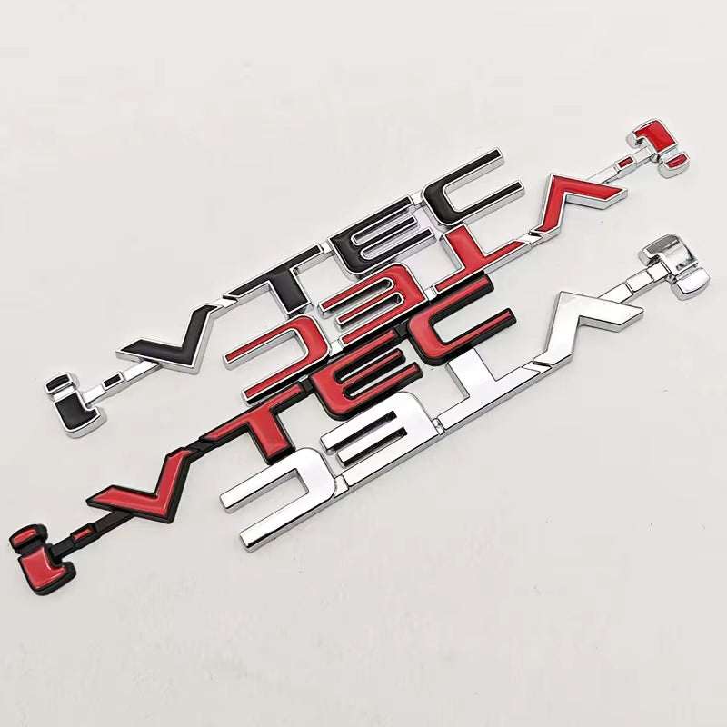 Car Accessories Styling Logo I-Vtec Badge Metal Fender Side Emblem Decals for Honda Civic Si Type R Accord CRV Acura TSX RSX Fit