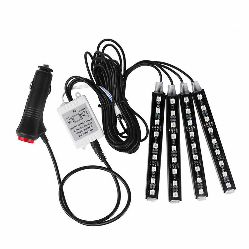 RGB LED Car Interior Accessories Floor Decorative Atmosphere Strip Lamp Lights