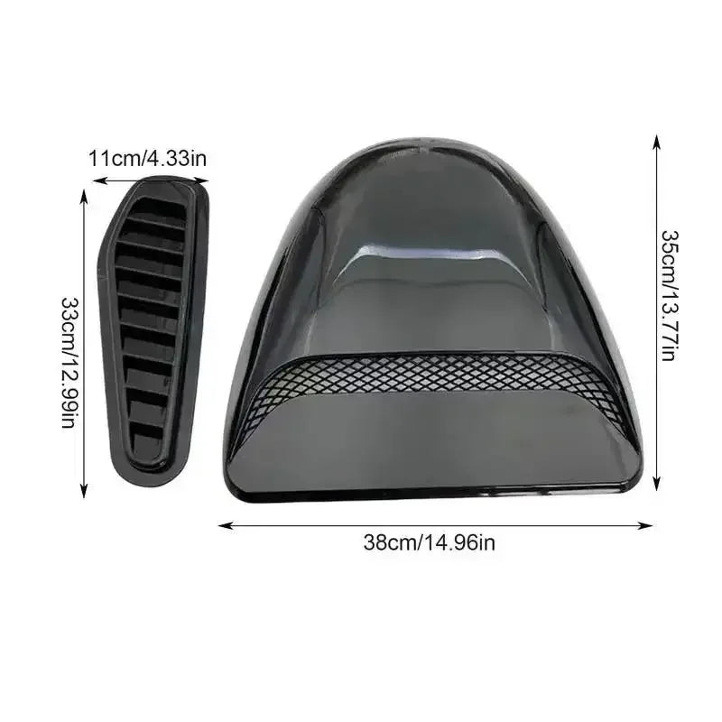 Airflow Intake Cover Car Airflow Intake Decoration Spoon Engine Hood Ventilation Cover Universal Airflow Vent Protection Cover