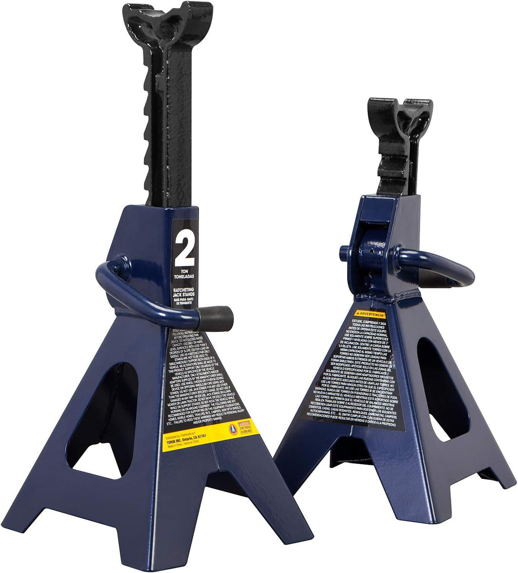 AT82001UR  Hydraulic Trolley Service/Floor Jack Combo with 2 Jack Stands, 2 Ton (4,000 Lb), Blue