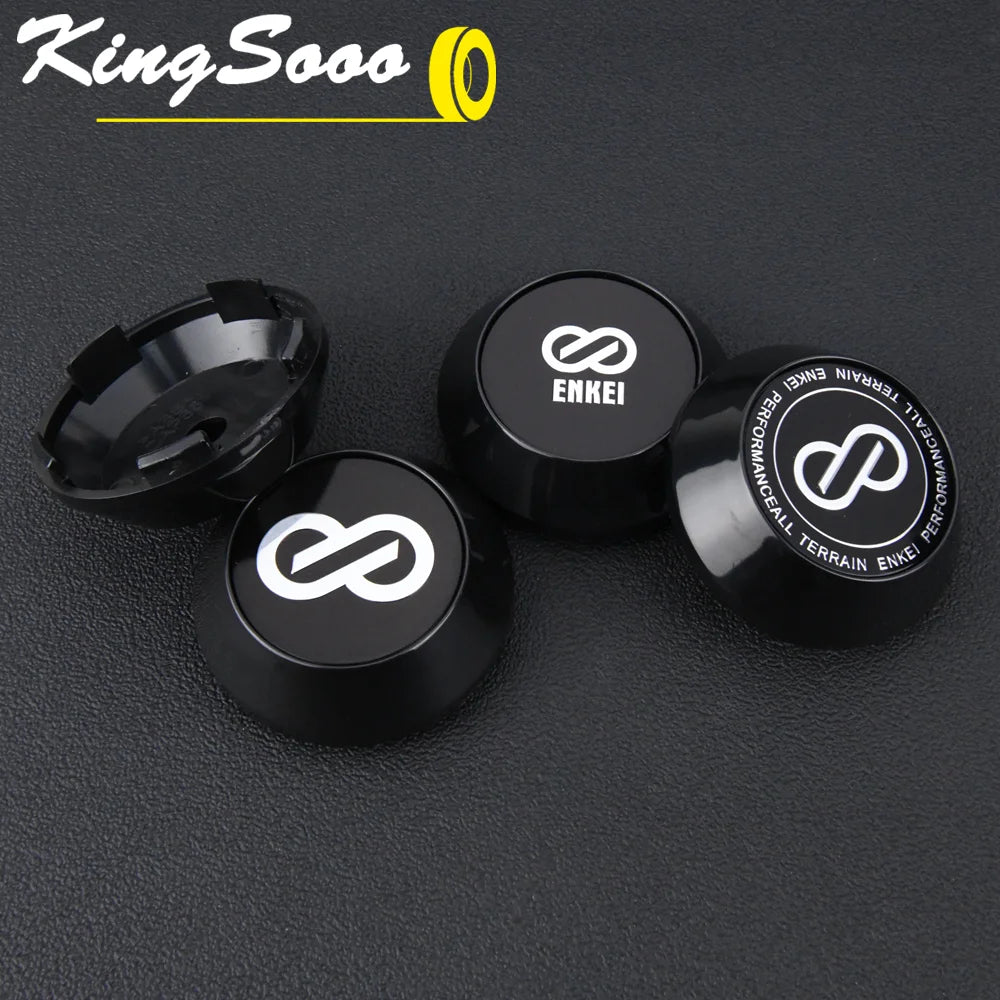 4PCS JDM ENKEI RPF1 Rim Cap 60Mm Clip Sport Wheel Center Cap ENKEI 15" Racing Wheel Cover Hub Cap Black & Silver