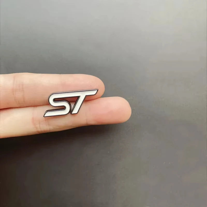 3D Metal ST Logo Car Steering Wheel Emblem Sticker for Ford Focus 2 3 K2 MK3 MK7 Kuga Puma Explorer Edge Fiesta ST Accessories