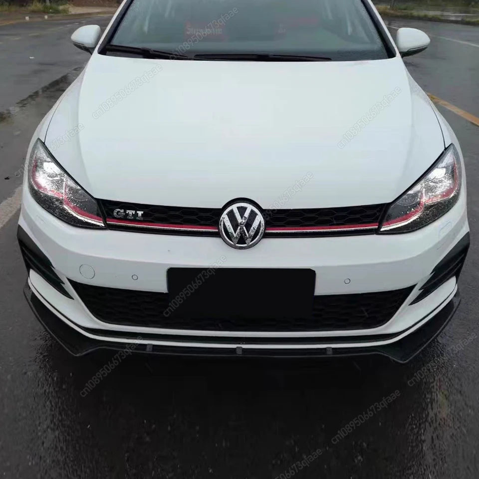 For Golf 7 7.5 GTI GTD GTE R R-Line 2012-2020 Maxton Style Gloss Black Front Bumper Splitter Lip Bumper Diffuser Spoiler Guard
