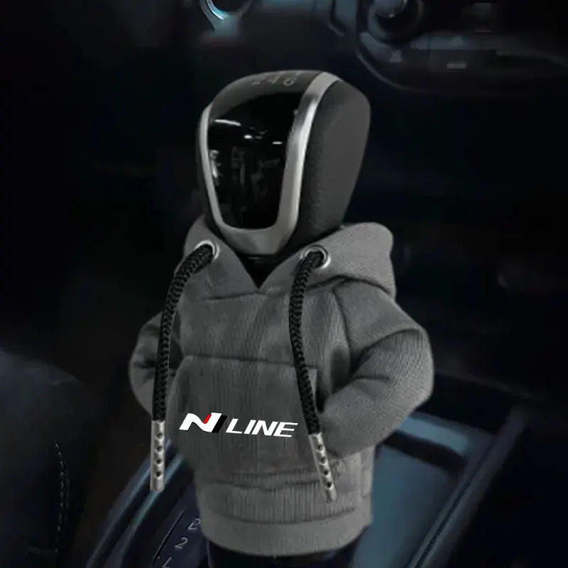 Hoodie Car Gear Shift Knob Cover Manual Handle Change Lever Cover for Hyundai N Line Nline Tucson Kona Sonata Veloster I30 I20