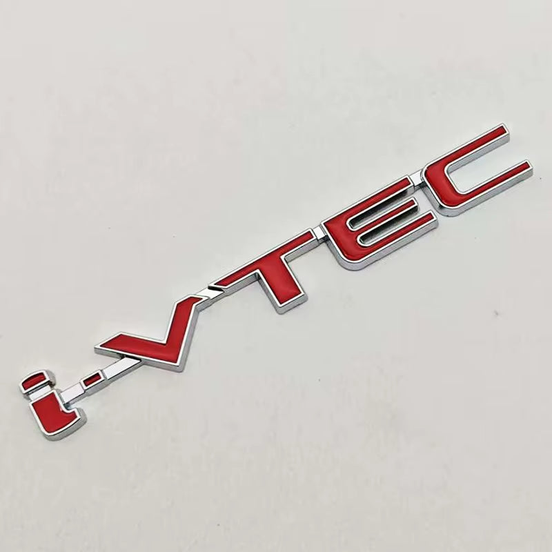 Car Accessories Styling Logo I-Vtec Badge Metal Fender Side Emblem Decals for Honda Civic Si Type R Accord CRV Acura TSX RSX Fit