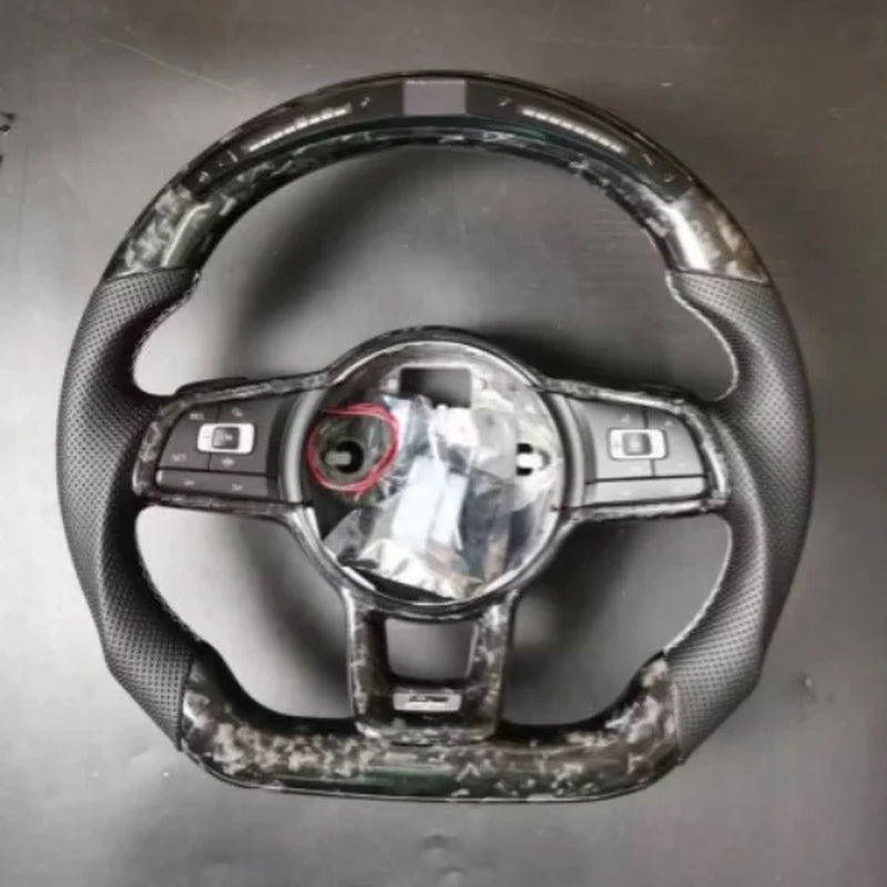 100% Real Carbon Fiber Steering Wheel for VW Volkswagen Golf 7 Rline GTI GTS GTD GTE Polo GTI Scirocco T-ROC Tiguan
