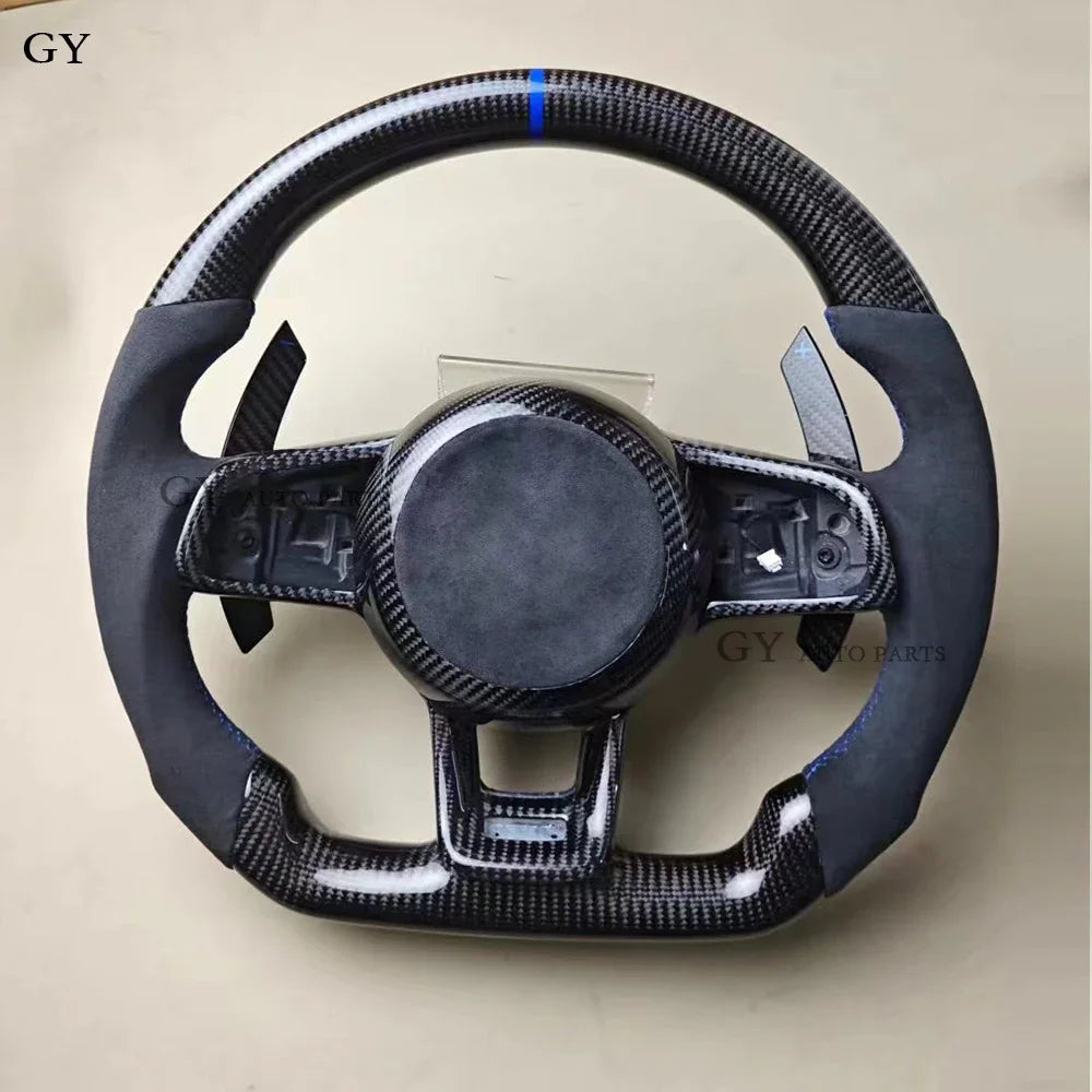Fit for Volkswagen VW LED Carbon Fiber Steering Wheel GTI GTD Golf 7 MK7 Mk7.5 Scirocco Polo GTS R Line Customized Racing Wheel