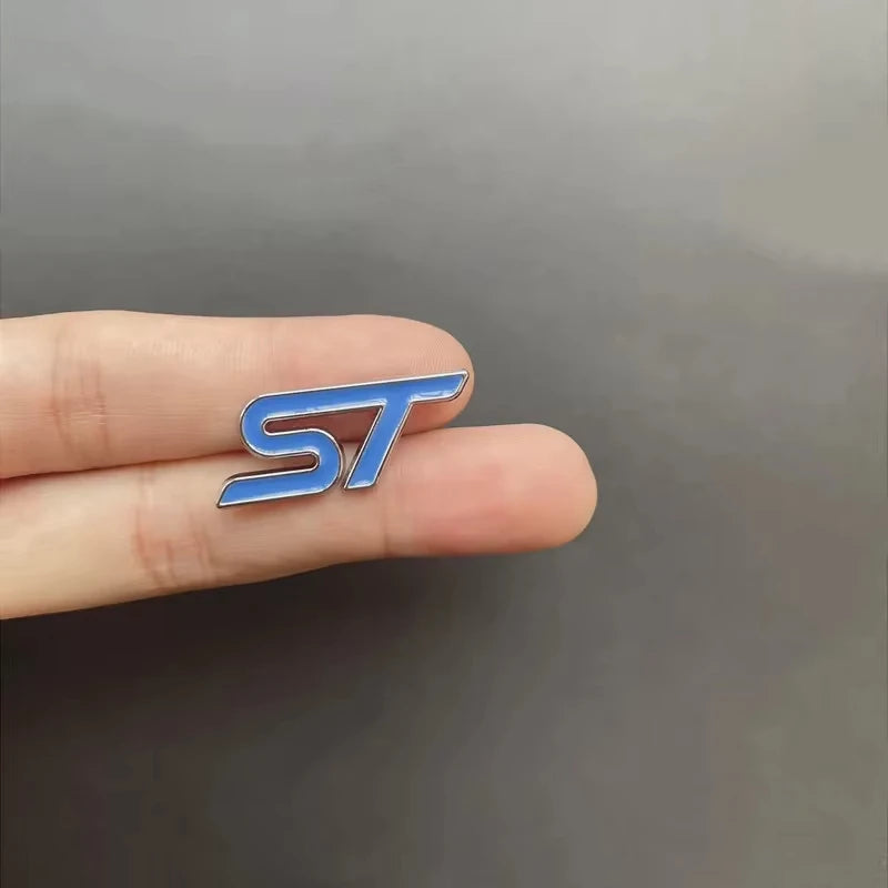 3D Metal ST Logo Car Steering Wheel Emblem Sticker for Ford Focus 2 3 K2 MK3 MK7 Kuga Puma Explorer Edge Fiesta ST Accessories