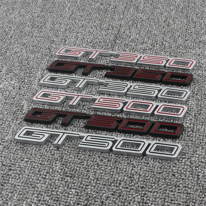 3D Metal Car Sticker GT Trunk Fender Logo Decals for Ford Mustang Shelby GT GT350 GT500 Badge Emblems Parts Accessories