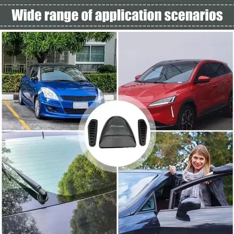 Airflow Intake Cover Car Airflow Intake Decoration Spoon Engine Hood Ventilation Cover Universal Airflow Vent Protection Cover