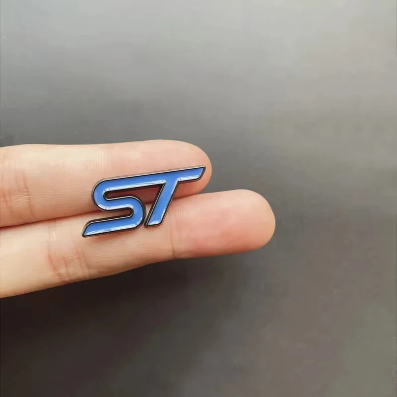3D Metal ST Logo Car Steering Wheel Emblem Sticker for Ford Focus 2 3 K2 MK3 MK7 Kuga Puma Explorer Edge Fiesta ST Accessories