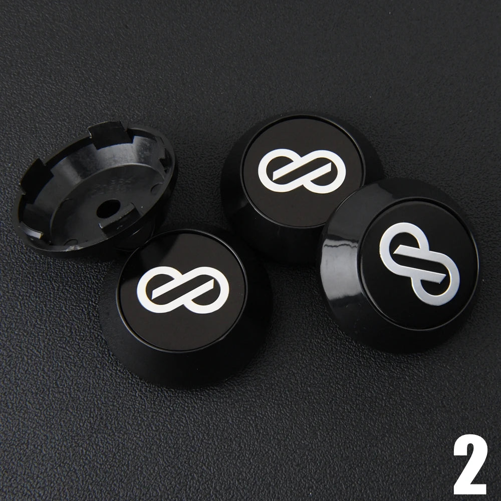 4PCS JDM ENKEI RPF1 Rim Cap 60Mm Clip Sport Wheel Center Cap ENKEI 15" Racing Wheel Cover Hub Cap Black & Silver