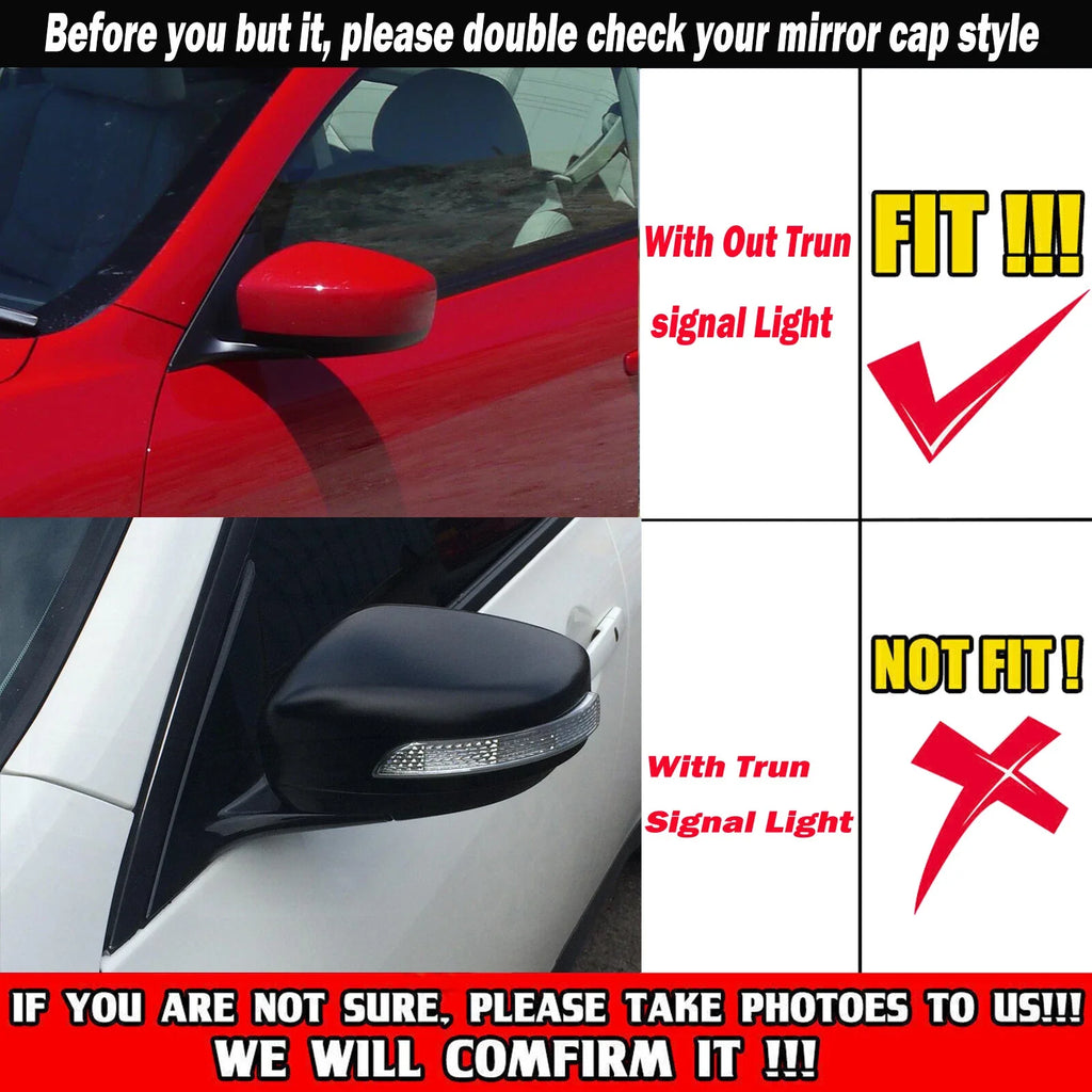 For INFINITI G25 G35 G37 Q40 Q60 2008-2013 Car Rearview Side Mirror Cover Wing Cap Exterior Door Rear View Mirror Cover