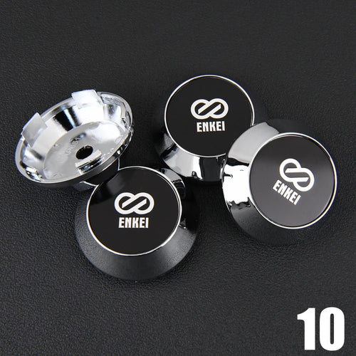 4PCS JDM ENKEI RPF1 Rim Cap 60Mm Clip Sport Wheel Center Cap ENKEI 15" Racing Wheel Cover Hub Cap Black & Silver
