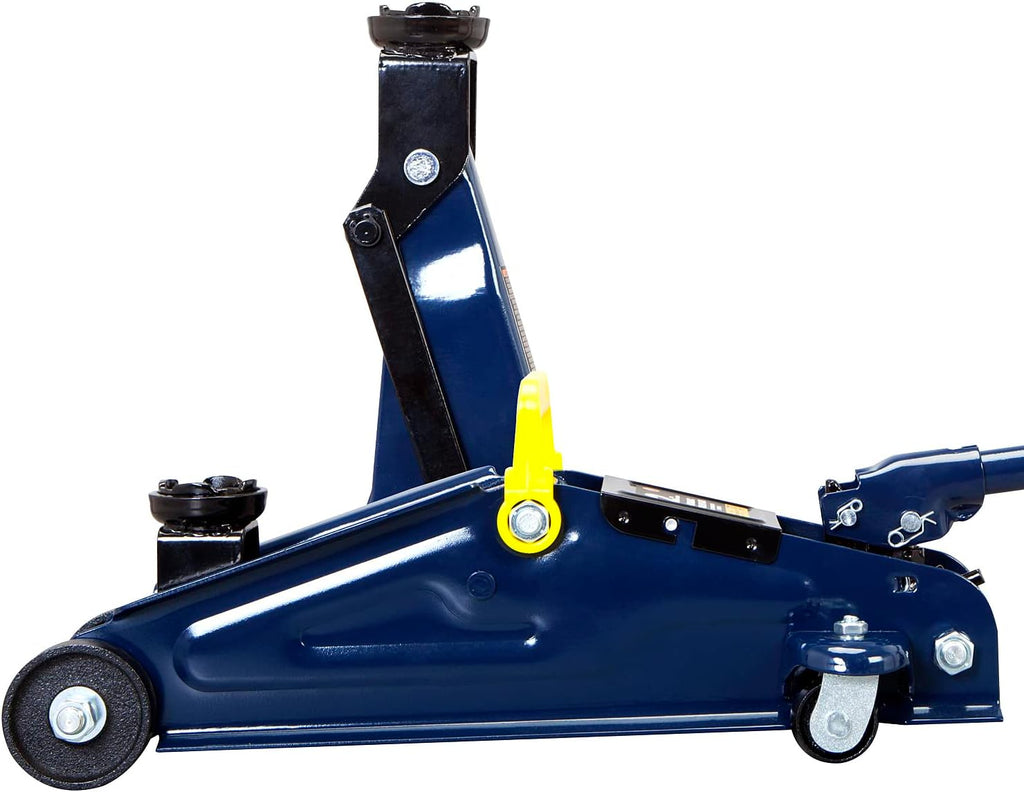 AT82001UR  Hydraulic Trolley Service/Floor Jack Combo with 2 Jack Stands, 2 Ton (4,000 Lb), Blue