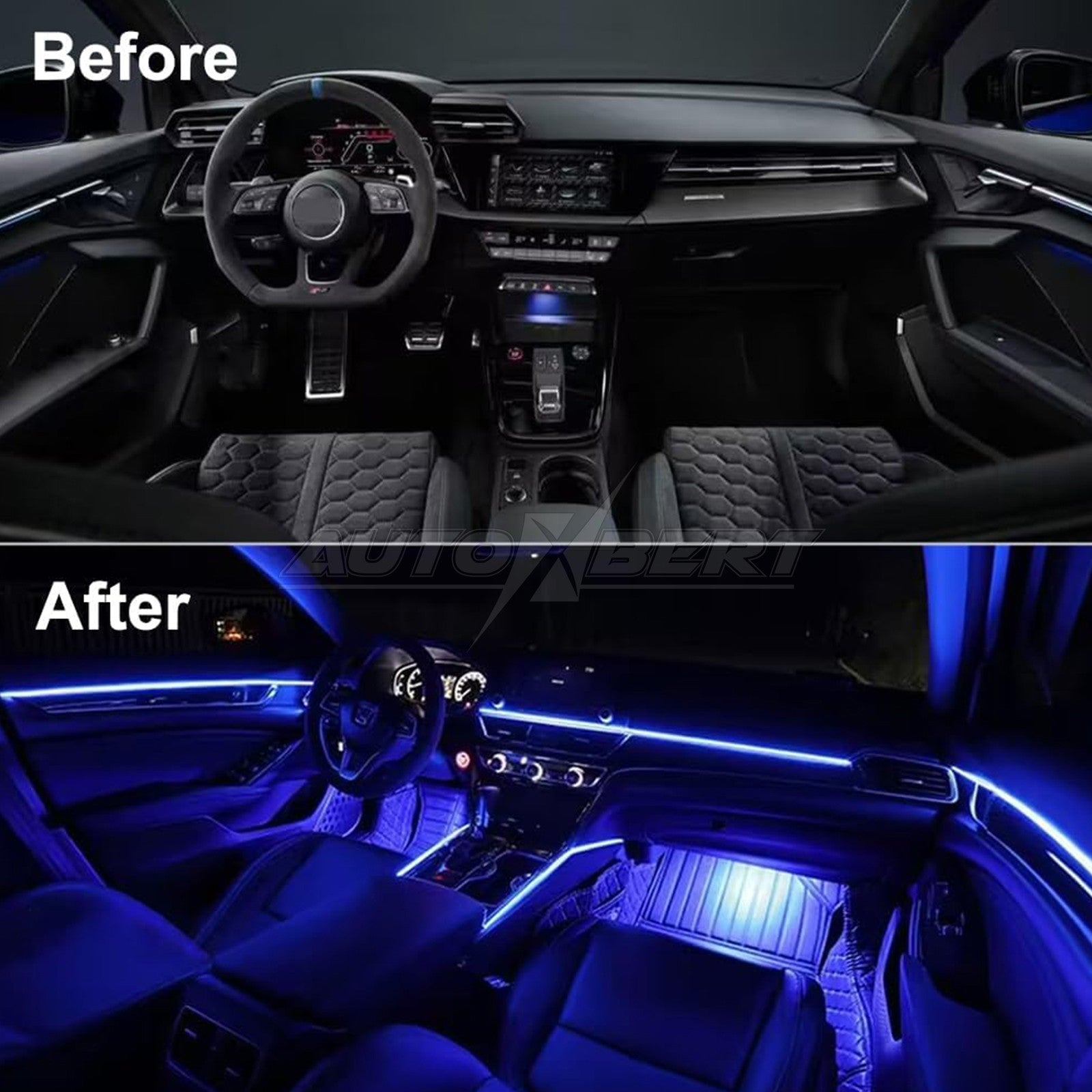 LED Car Interior Strip Light Atmosphere Neon Glow App-Control Ambient Light Kit