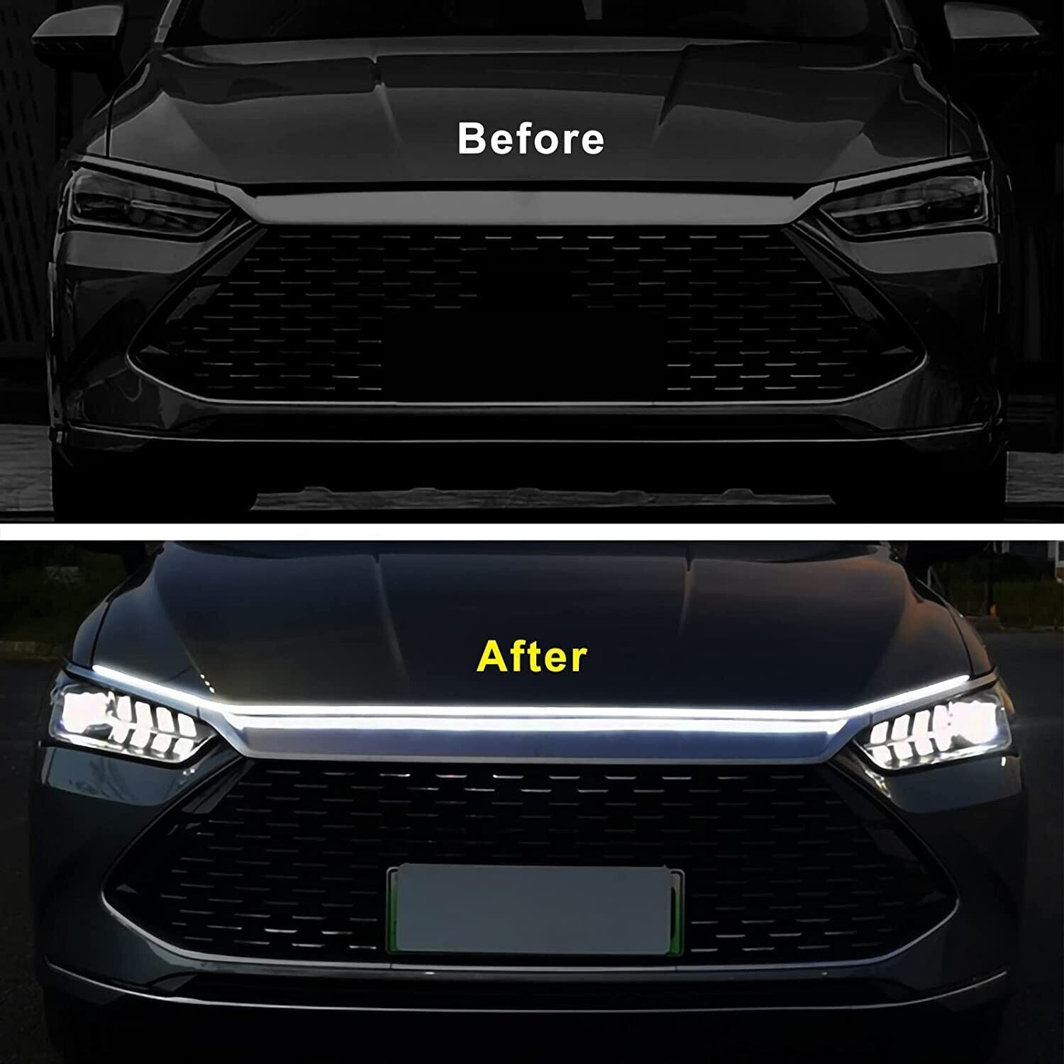 Silverholder Car Hood Light Strip White 70 Inches Exterior Car LED Strip Light