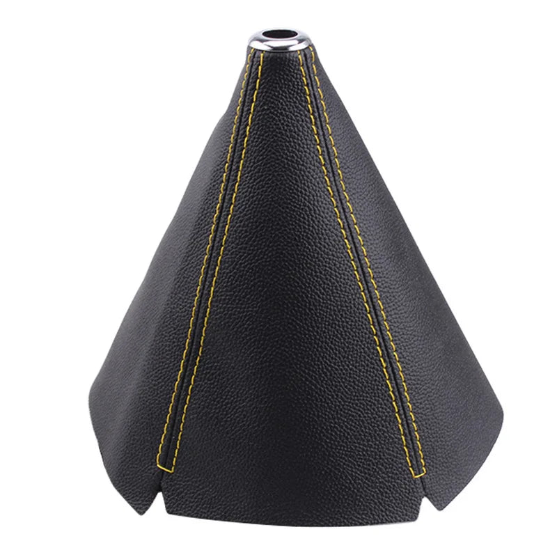 16Mm Universal Car Gear Shift Collars Pu Leather Car Shift Collar Automatic Car Manual Shift Lever Knob Shift Boot Cover Legging
