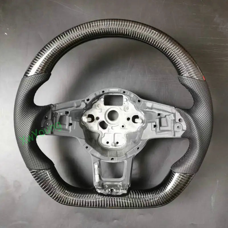 100% Real Carbon Fiber Steering Wheel for VW Volkswagen Golf 7 Rline GTI GTS GTD GTE Polo GTI Scirocco T-ROC Tiguan