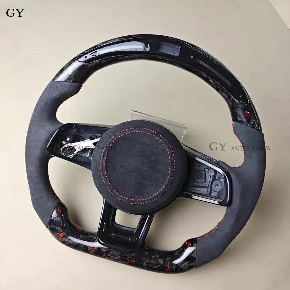 Fit for Volkswagen VW LED Carbon Fiber Steering Wheel GTI GTD Golf 7 MK7 Mk7.5 Scirocco Polo GTS R Line Customized Racing Wheel