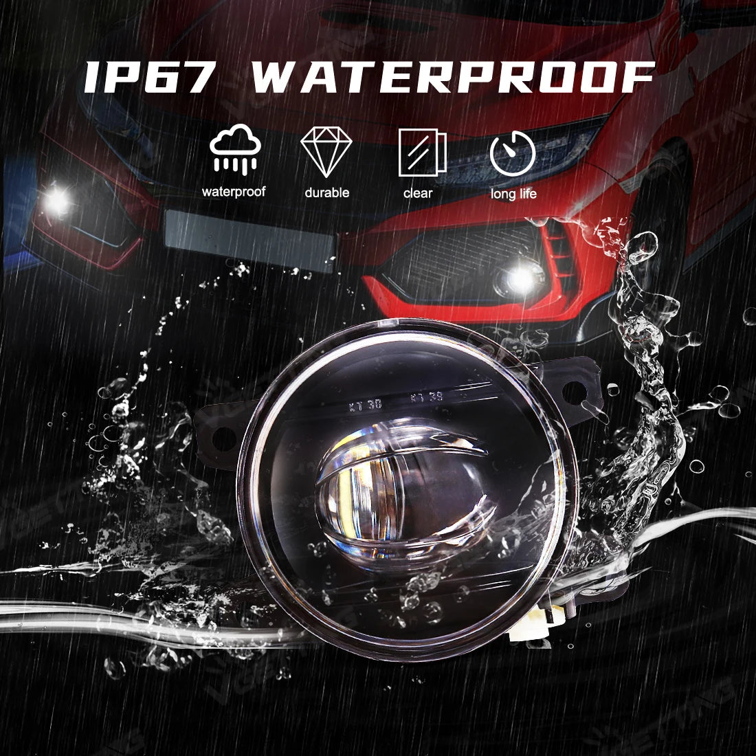 For Honda Civic Hatchback Type R Fit Jazz CRV CR-V Accord City Insight LED Fog Lamps 2017 2018 2019 2020 2021 2022 2023 2024 12V