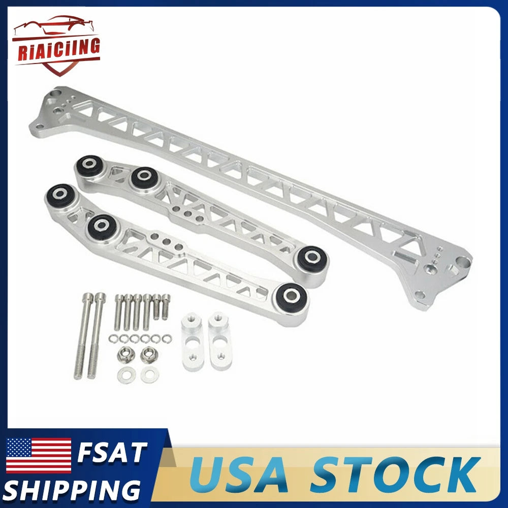​Hot Sale Chassis Parts Billet Rear Lower Control Arms + Subframe Brace for Honda Civic EG 92-95 or 1994-2001 Acura Integra