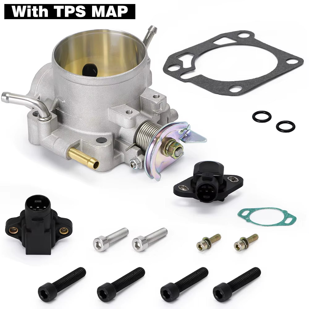 Aluminum Silver Intake Manifold 70Mm Throttle Body for Honda B16 B18 D16 F22 B20 D/B/H/F EG EK H22 6959