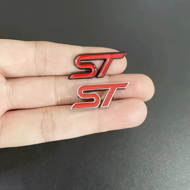 3D Metal ST Logo Car Steering Wheel Emblem Sticker for Ford Focus 2 3 K2 MK3 MK7 Kuga Puma Explorer Edge Fiesta ST Accessories