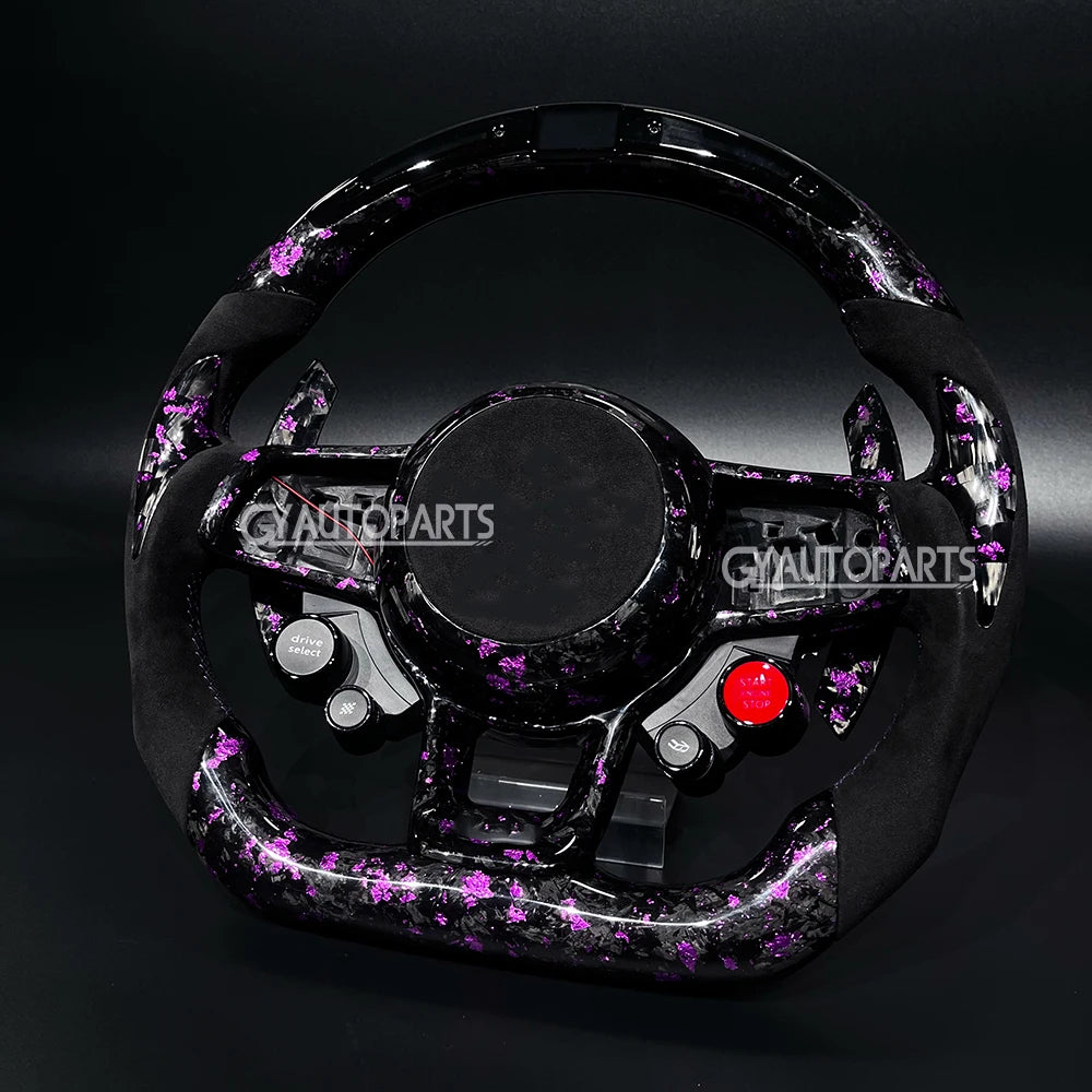 Fit for Volkswagen VW LED Carbon Fiber Steering Wheel GTI GTD Golf 7 MK7 Mk7.5 Scirocco Polo GTS R Line Customized Racing Wheel