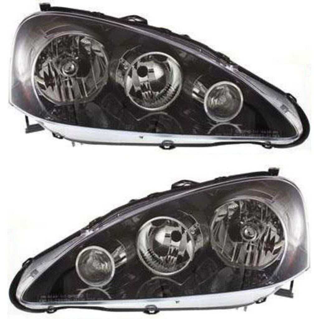 Driver and Passenger Side Headlight for Acura RSX 2005-2006 Halogen
