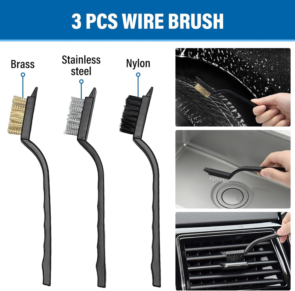 26 Pcs Car Detailing Brush Set, Car Detailing Kit,Ultimate Car Care Kit for Interior, Exterior Wheels Car Cleaning Kit,Car Interior Detailing Kit,Car Windshield Cleaning Tool
