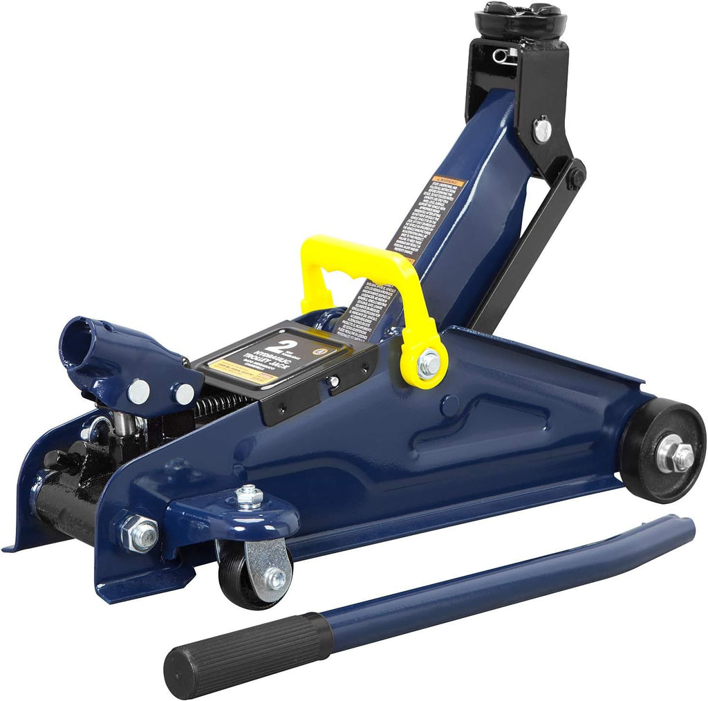 AT82001UR  Hydraulic Trolley Service/Floor Jack Combo with 2 Jack Stands, 2 Ton (4,000 Lb), Blue