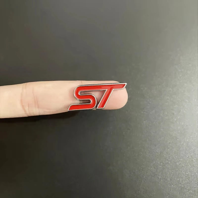 3D Metal ST Logo Car Steering Wheel Emblem Sticker for Ford Focus 2 3 K2 MK3 MK7 Kuga Puma Explorer Edge Fiesta ST Accessories