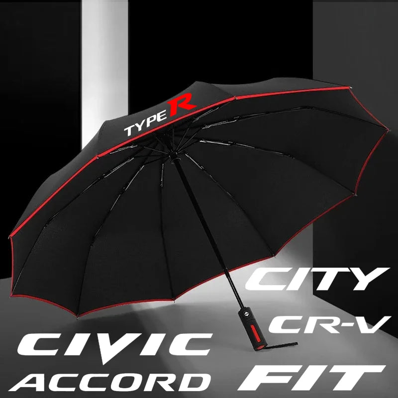 Car Portable Automatic Folding Windproof Sunshade Umbrella for Honda TYPE-R CIVIC ACCORD FIT PILOT CITY CRV HRV BRV Accessories