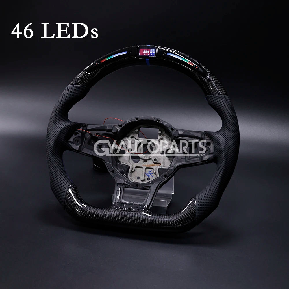 Fit for Volkswagen VW LED Carbon Fiber Steering Wheel GTI GTD Golf 7 MK7 Mk7.5 Scirocco Polo GTS R Line Customized Racing Wheel