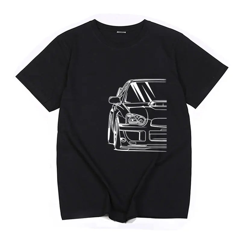 Fashion Hot Salejapanese Classic Car Wrx Sti JDM TUNER CAR APPAREL TURBO SUBIE IMPREZZA AUTOMOTIVE T-SHIRT Cotton O Neck Top Tee