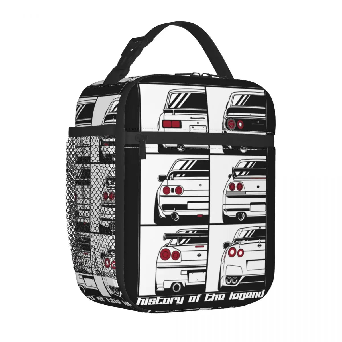 Skyline History Skyline R32 R34 GTR Insulated Lunch Bag JDM Car Lunch Container Portable Cooler Thermal Bento Box Work
